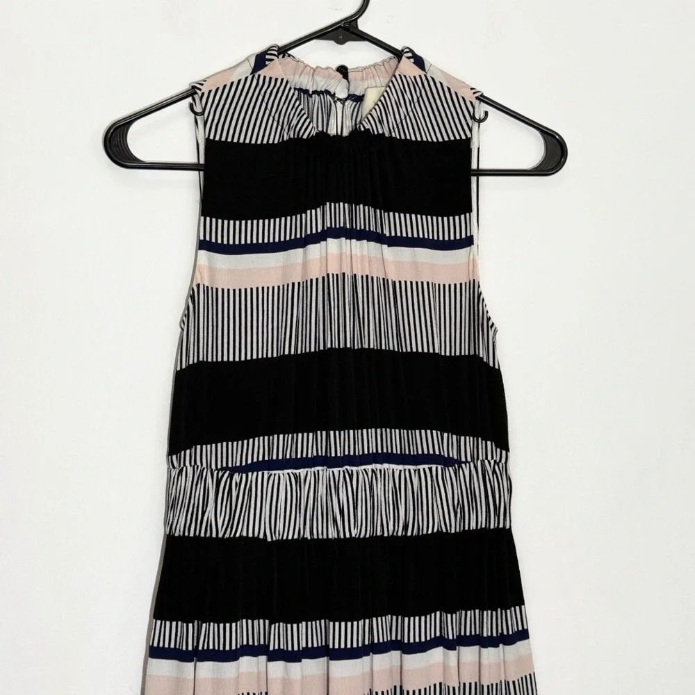 Kate Spade New York Bay Stripe Pleated Sleeveless Knee-Length Dress size 4